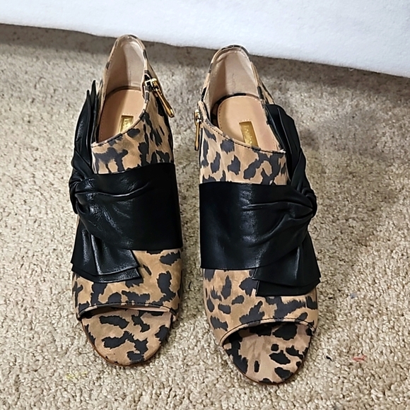 Louise Et Cie Lo-Idola Leopard Open Toe Heels Size 9 - Picture 1 of 14